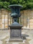 Ancient Urn On Display In The Garden At Hever Castle Stock Photo