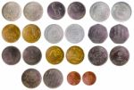 Different Old Arab Coins Stock Photo