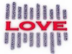 3d Imagen Love Issues Concept Word Cloud Background Stock Photo
