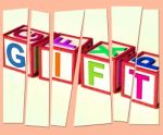 Gift Letters Mean Giveaway Present Or Offer Stock Photo