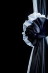 White And Black Silk Up To Express Their Grief Stock Photo