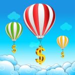 Air Balloon With Dollar Stock Photo
