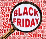 Black Friday Sale Shows Thanksgiving Discounts 3d Rendering Stock Photo
