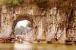 The Elephant Trunk Hill, The Water Moon Cave In In Guilin, Guang Stock Photo