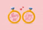 Marry Me And I Said Yes Stock Photo