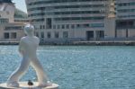 Artistic Sculpture In The Port Of Barcelona Stock Photo