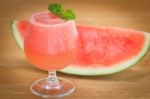Fresh Watermelon Smoothie Stock Photo