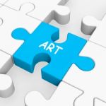 Art Puzzle Shows Arts Artistic Artist And Artwork Stock Photo