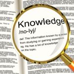 Knowledge Definition Magnifier Stock Photo