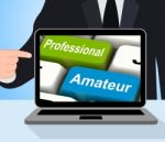 Professional Amateur Keys Displays Beginner And Experienced Stock Photo