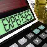 Expenses Calculator Means Company Costs And Accounting Stock Photo