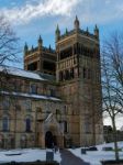 Durham, County Durham/uk - January 19 : Entrance To The Cathedra Stock Photo
