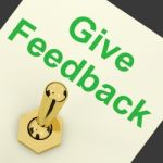 Give Feedback Switch Stock Photo
