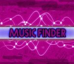 Music Finder Means Search Out And Audio Stock Photo
