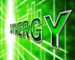 Synergy Energy Shows Work Together And Collaboration Stock Photo