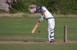 Bamburgh, Northumberland/uk - August 15 : Playing Cricket On The Stock Photo