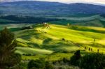 Gladiator Fields In Val D'orcia Tuscany Stock Photo
