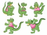 Green cartoon Crocodile Stock Photo