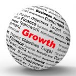 Growth Sphere Definition Shows Business Progress Or Improvement Stock Photo