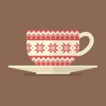 Christmas Cup With Pattern Stock Photo