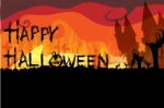 Halloween Text With Pumpkin Stock Photo