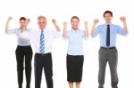 Business People Clenched Fists Stock Photo