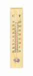 Wooden Frame Scale Thermometer On White Background Stock Photo