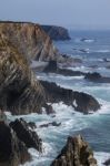 Beautiful Coastline Of Cape Sardao Stock Photo