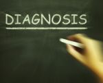 Diagnosis Chalk Means Identifying Illness Or Problem Stock Photo