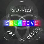 Creative Choices Displays Graphics Art Design And Creativity Stock Photo