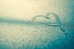 Heart Water Drop On Light Background Stock Photo