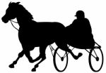 Horse And Jockey Harness Racing Stock Photo