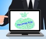 Philippine Peso Represents Forex Trading And Broker Stock Photo