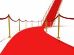 Staircase With Red Carpet Stock Photo