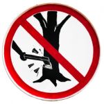 Do Not Cut Trees Sign Stock Photo