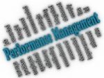 3d Imagen Performance Management Concept Word Cloud Background Stock Photo