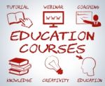 Education Courses Means Web Site And Online Learning Stock Photo