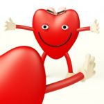 Heart Cartoon Characters Stock Photo