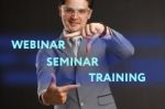 Businessman Chooses: Coaching Mentoring Education Business Train Stock Photo