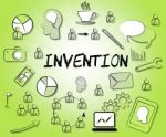 Invention Icons Means Innovating Invents And Innovating Stock Photo