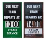 Vintage Train Placards Stock Photo