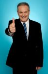 Corporate Man Showing Thumbs Up Stock Photo