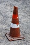 Old Traffic Cone Stock Photo