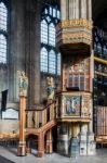 View Of The Pulpit In Canterbury Cathedral Stock Photo