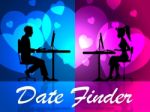 Date Finder Means Search For And Dates Stock Photo