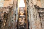 Wat Si Chum In Sukhothai Historical Park, Thailand Stock Photo