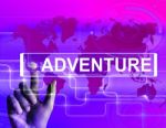Adventure Map Displays International Or Internet Adventure And E Stock Photo