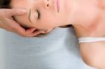 Head Massage For Woman Stock Photo