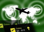 International Flight Indicates Globalisation Transport And Trave Stock Photo