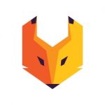 Fox Head Logo Stock Photo
